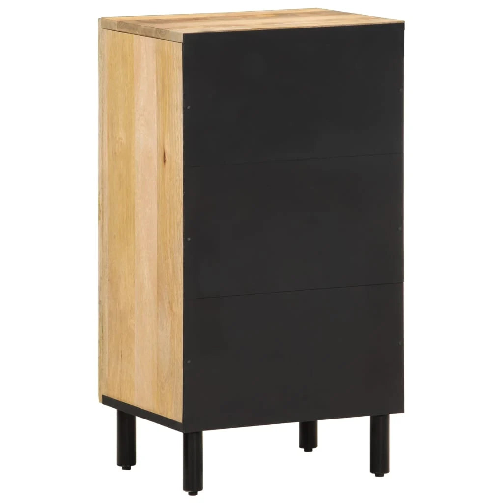 Armoire Étroite à Rosace Sculptée à la main en bois de manguier – photo 10