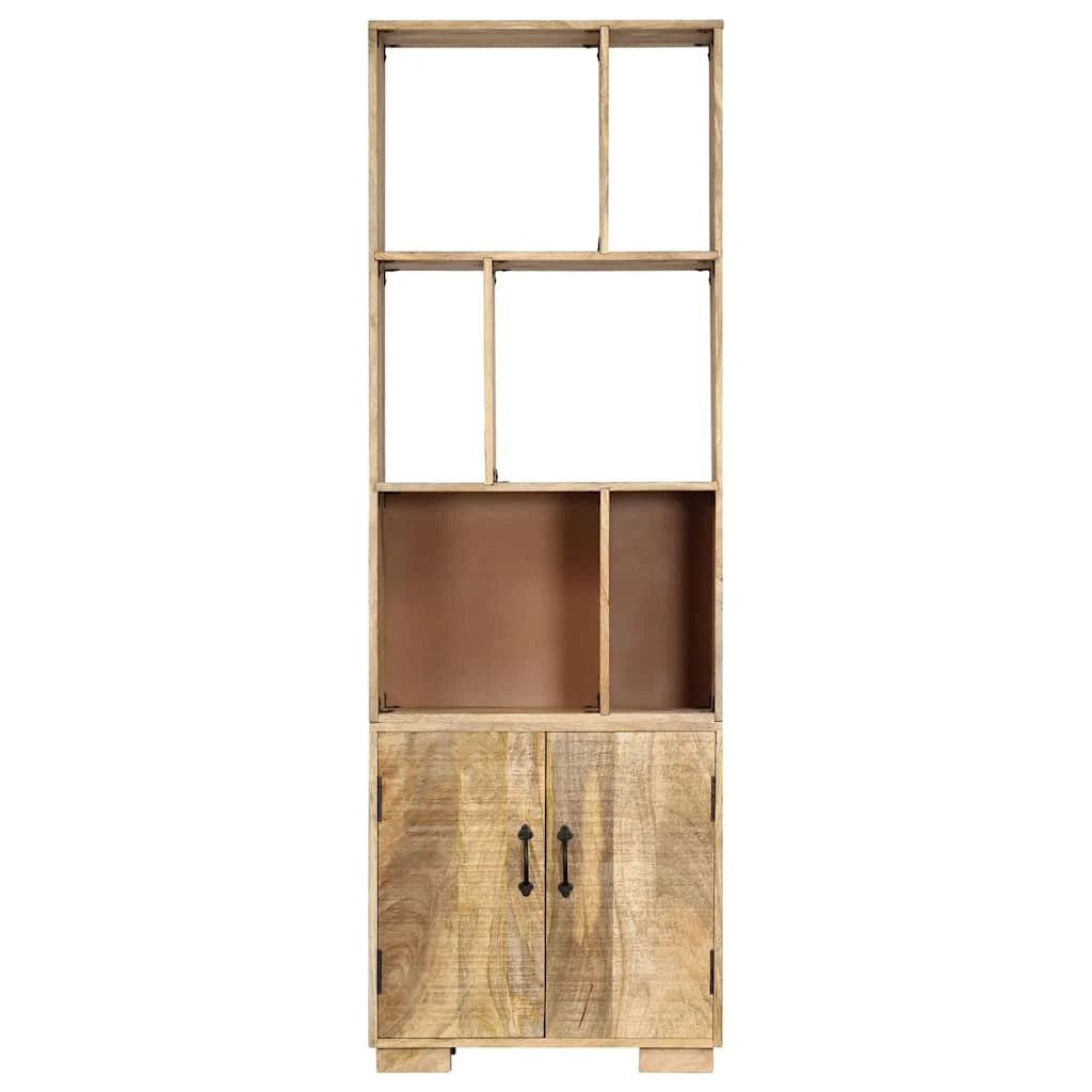 Bibliothèque Colonne à Niches Asymétriques en bois de manguier – photo 4
