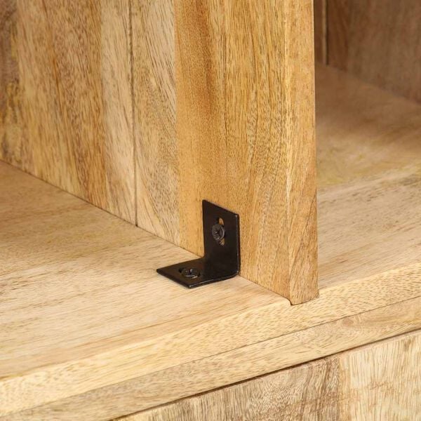 Bibliothèque Colonne à Niches Asymétriques en bois de manguier – photo 9