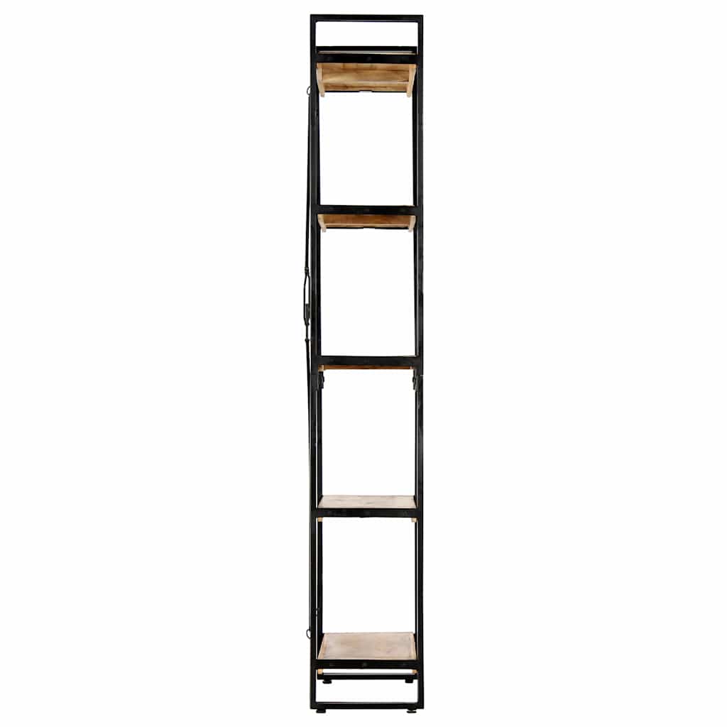 Bibliothèque industrielle à croisillons en manguier – 60 x 30 x 180 cm