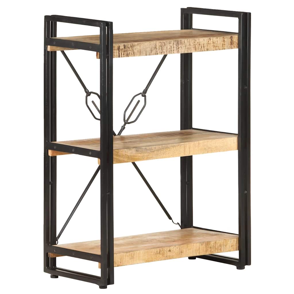 Bibliothèque industrielle à croisillons en manguier – 60 x 30 x 80 cm