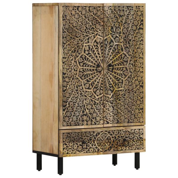 Buffet Haut Entièrement Sculpté à la main en bois de manguier – photo 3