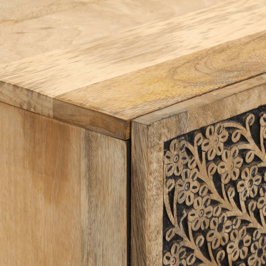 Buffet Haut Entièrement Sculpté à la main en bois de manguier – photo 5