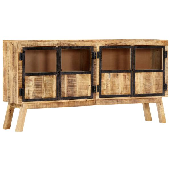 Buffet Long Bicolore à Cadres Noirs en bois de manguier – photo 4