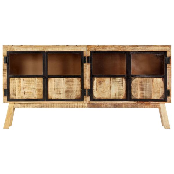 Buffet Long Bicolore à Cadres Noirs en bois de manguier – photo 6