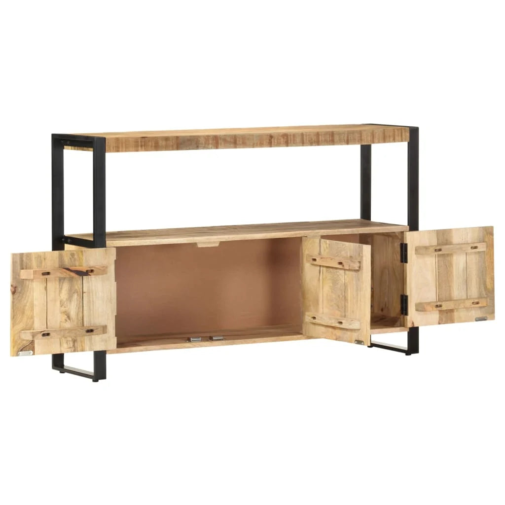 Console 3 Portes à Étagère Haute en bois de manguier – photo 6