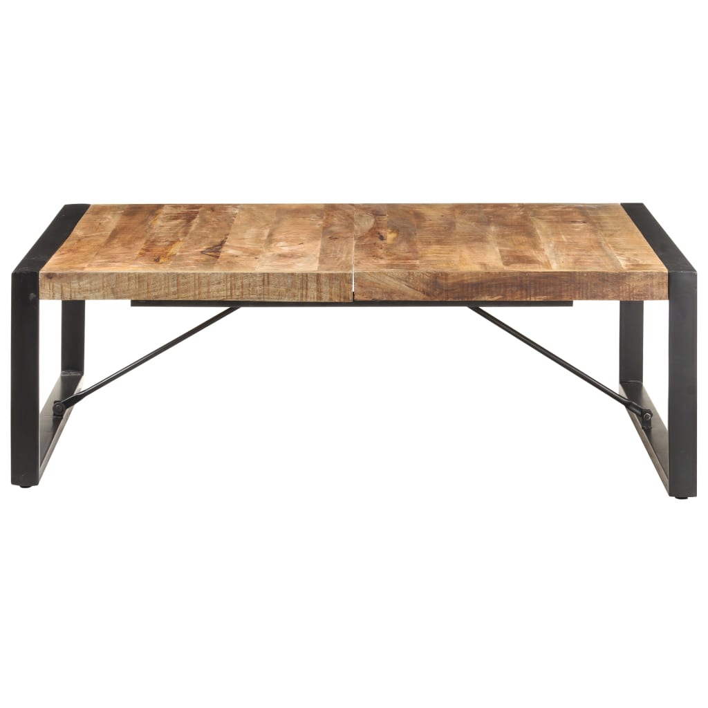 Grande table basse en manguier – Noir – 120 x 120 x 40 cm