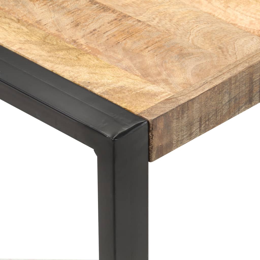 Grande table basse en manguier – Noir – 120 x 120 x 40 cm