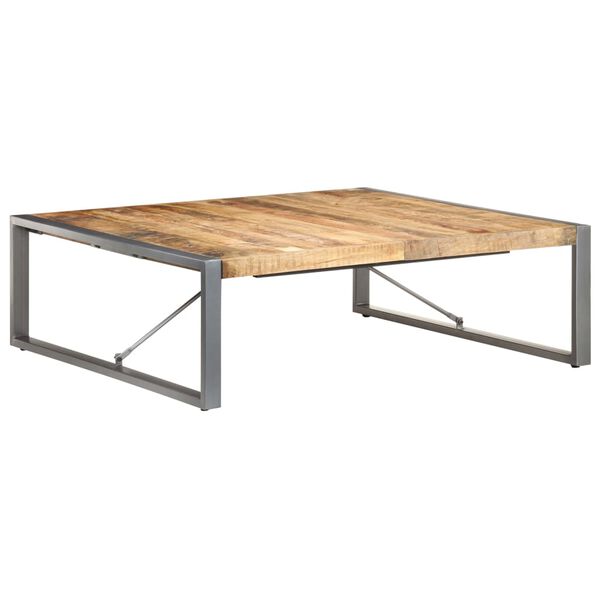 Grande table basse en manguier – Gris – 120 x 120 x 40 cm