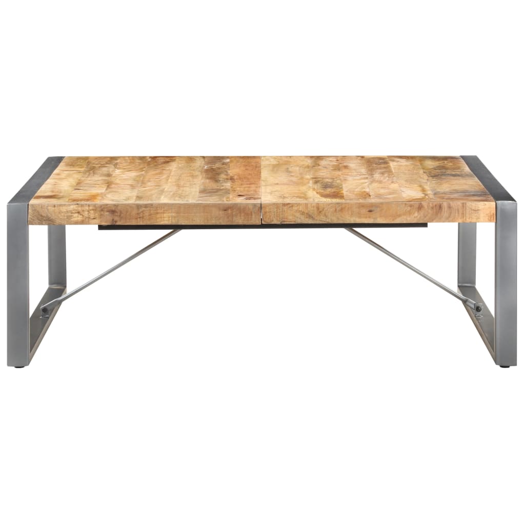 Grande table basse en manguier – Gris – 120 x 120 x 40 cm