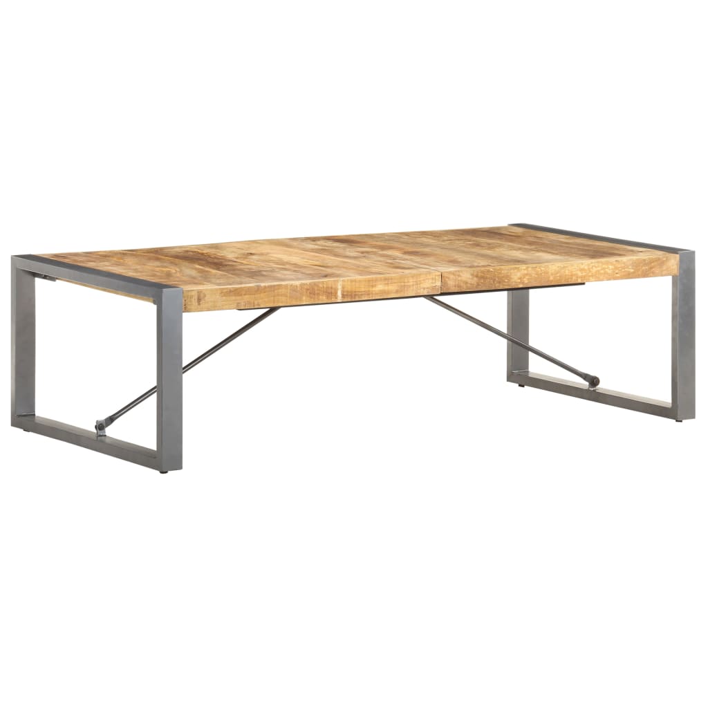 Grande table basse en manguier – Gris – 140 x 70 x 40 cm