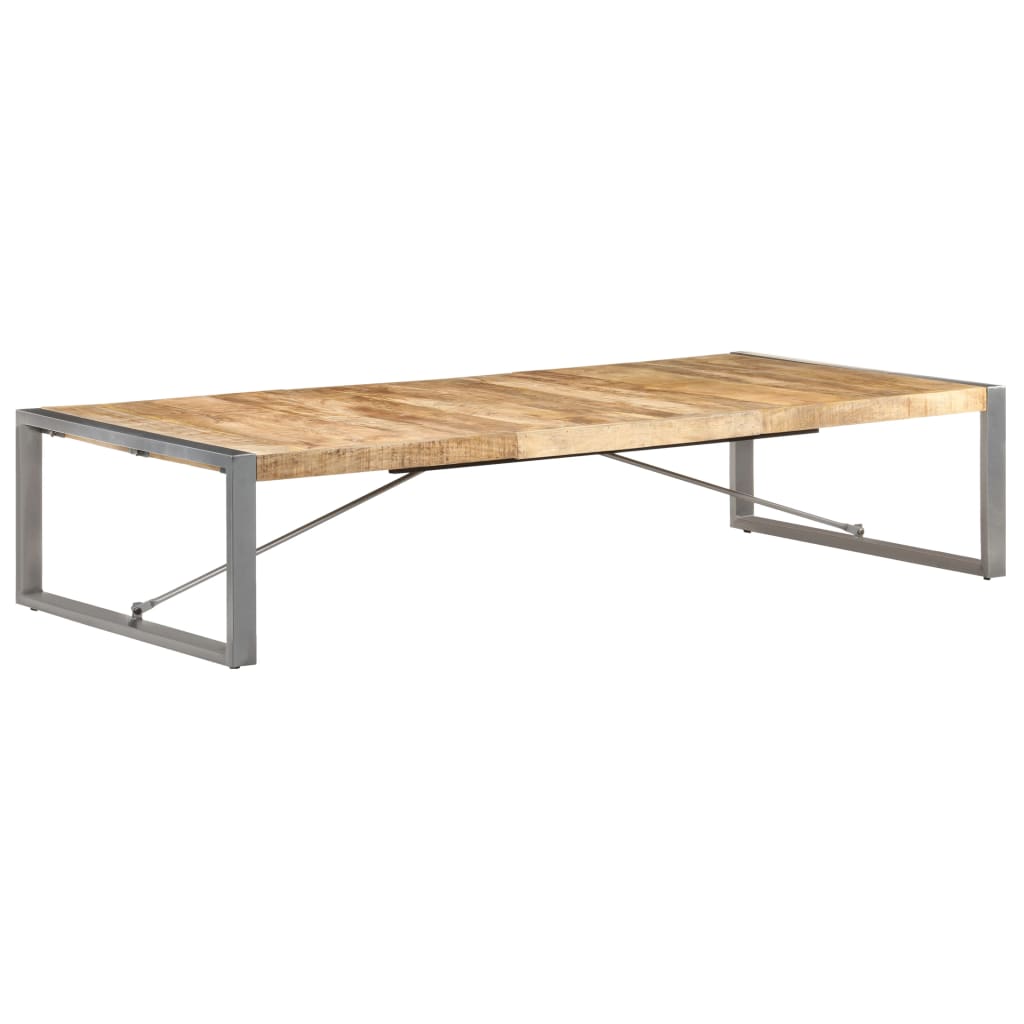 Grande table basse en manguier – Gris – 180 x 90 x 40 cm