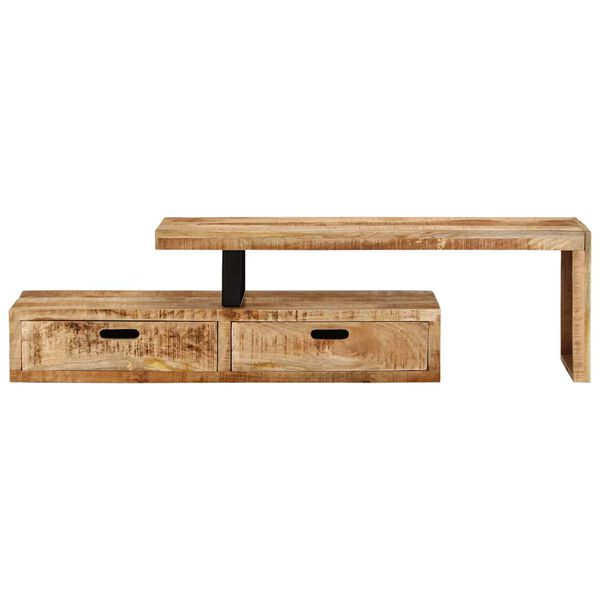 Meuble TV à Plateau Surélevé en bois de manguier – photo 2