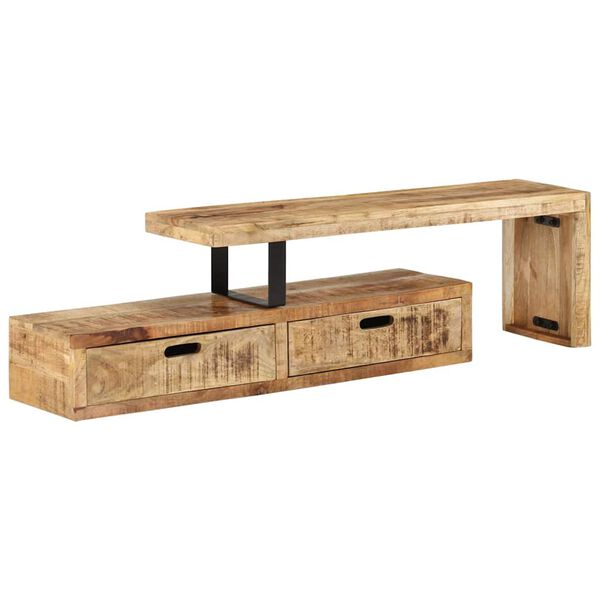 Meuble TV à Plateau Surélevé en bois de manguier – photo 4