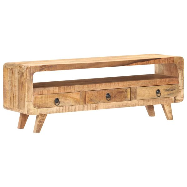 Meuble TV Vintage à Angles Arrondis en bois de manguier – photo 2