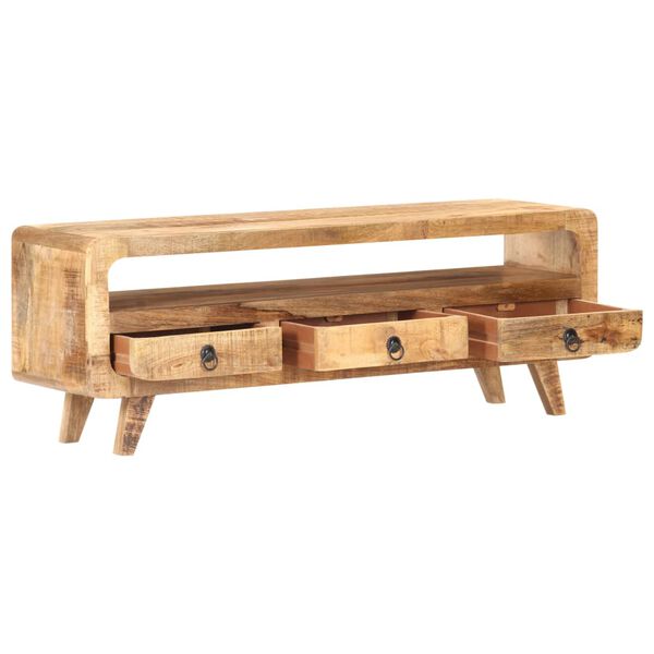 Meuble TV Vintage à Angles Arrondis en bois de manguier – photo 4