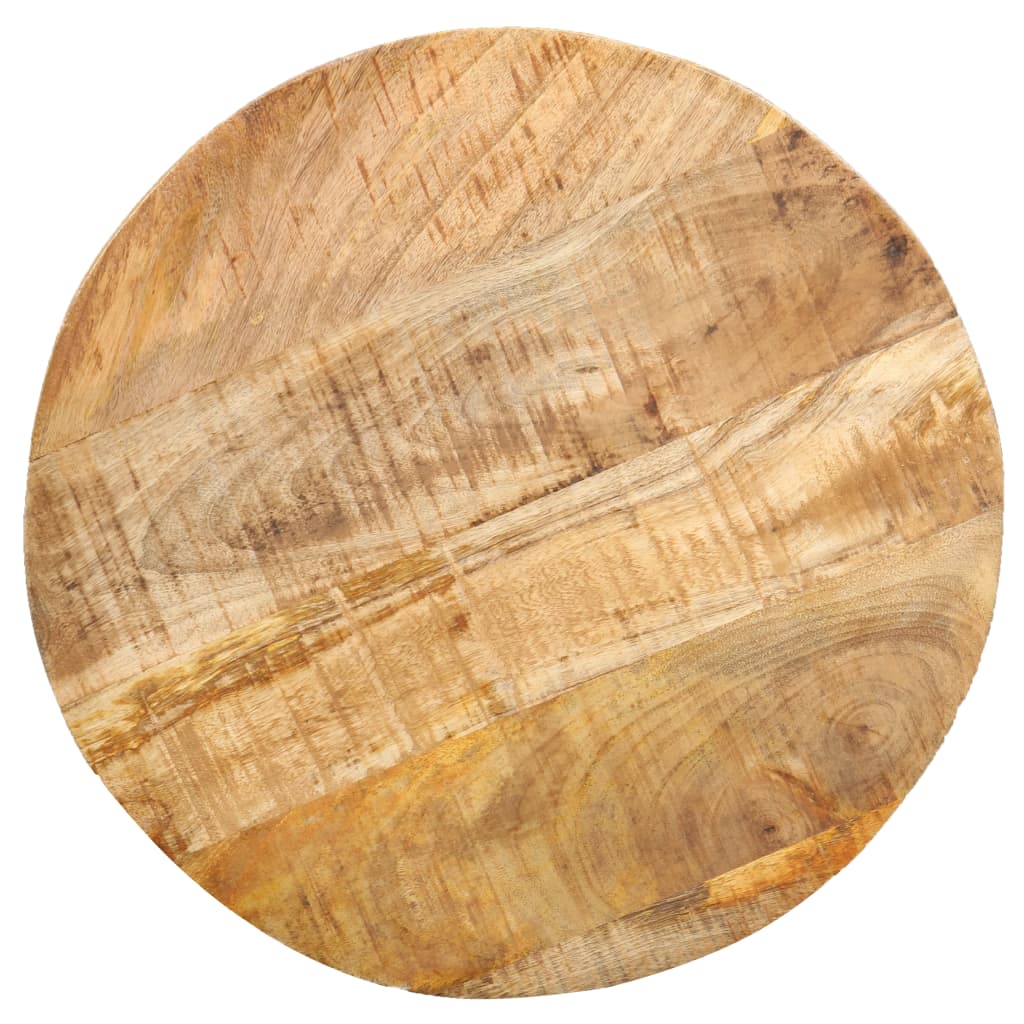 Table basse cylindre en manguier – Blanc – 43 x 55 cm