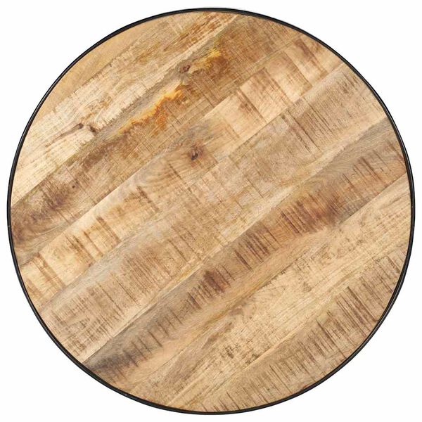 Table basse cylindre en manguier – Noir – 68 x 36 cm