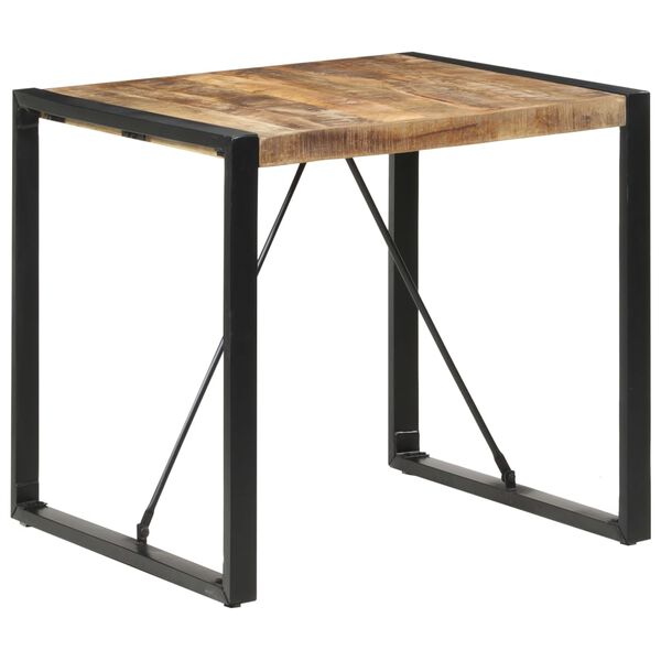 Table carrée en manguier – Noir – 80 x 80 x 75 cm