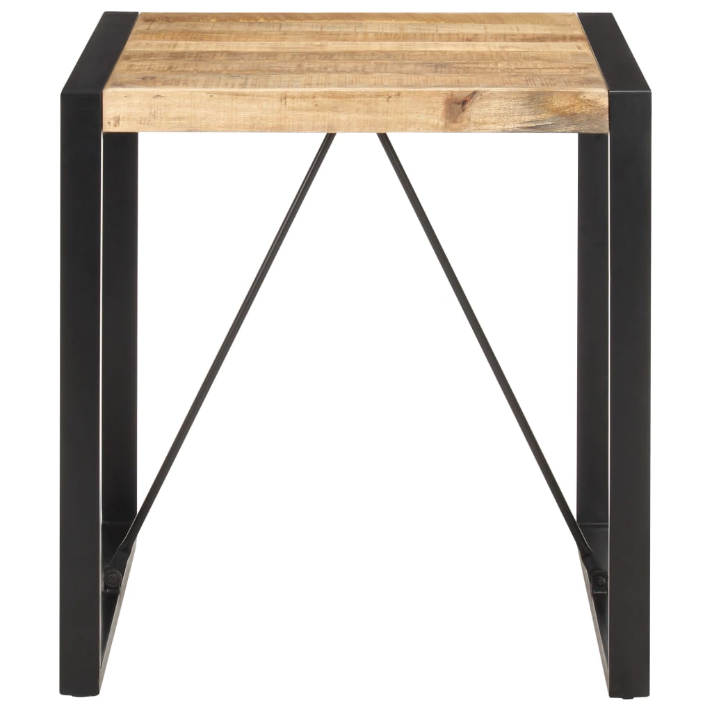 Table carrée en manguier – Noir – 70 x 70 x 75 cm