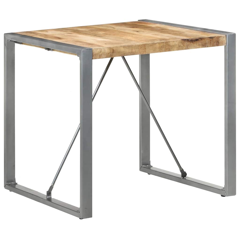 Table carrée en manguier – Gris – 80 x 80 x 75 cm
