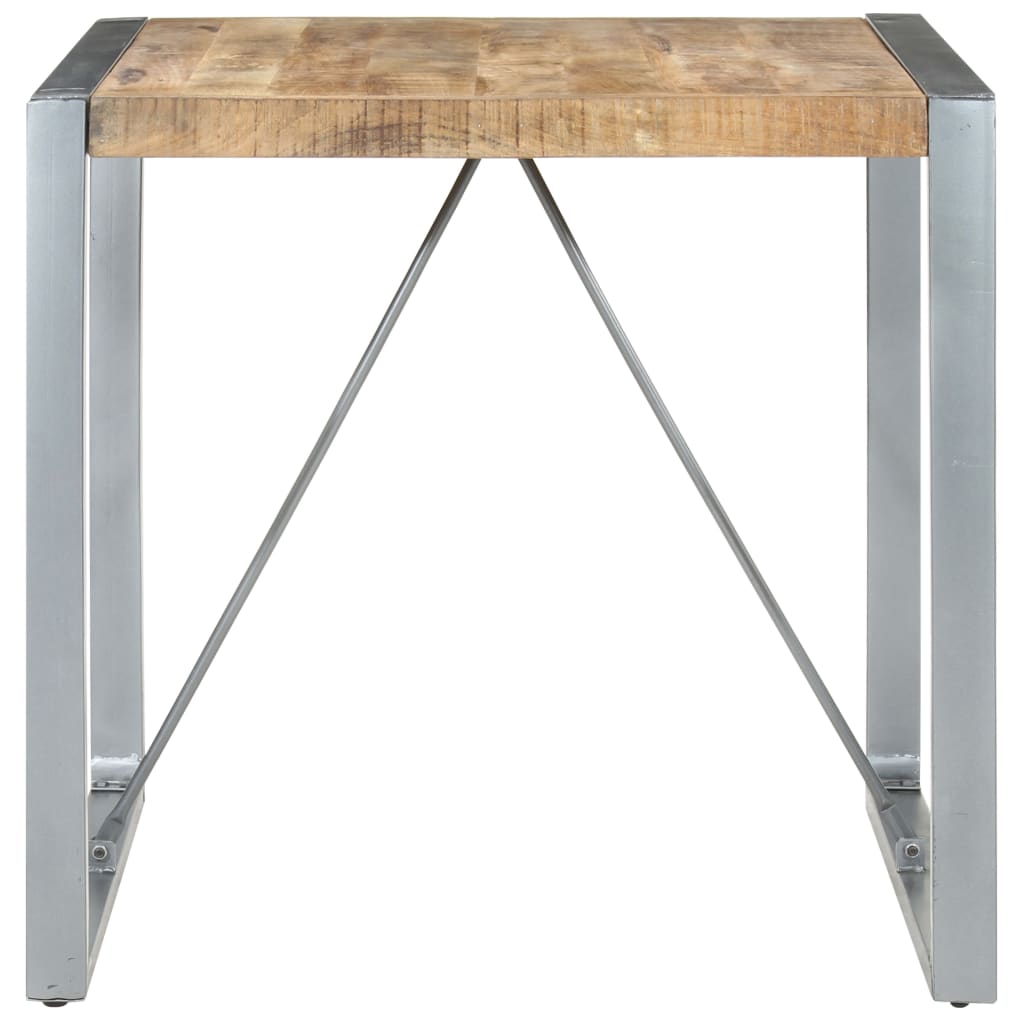Table carrée en manguier – Gris – 80 x 80 x 75 cm