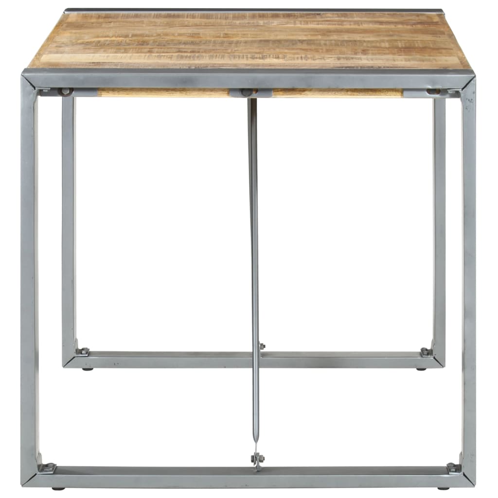Table carrée en manguier – Gris – 80 x 80 x 75 cm