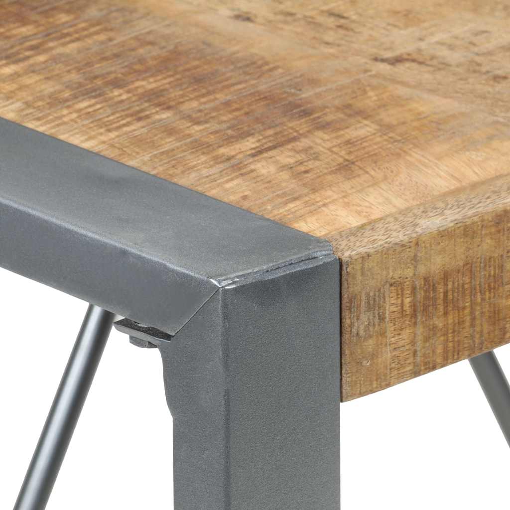 Table carrée en manguier – Gris – 80 x 80 x 75 cm