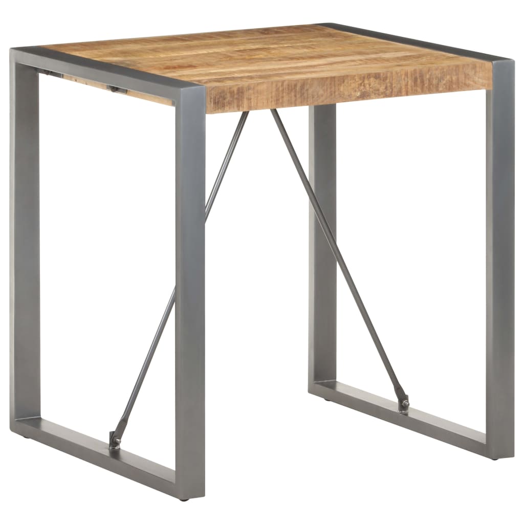 Table carrée en manguier – Gris – 70 x 70 x 75 cm
