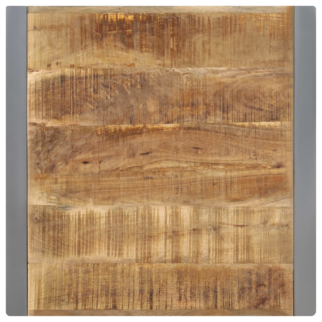 Table carrée en manguier – Gris – 70 x 70 x 75 cm