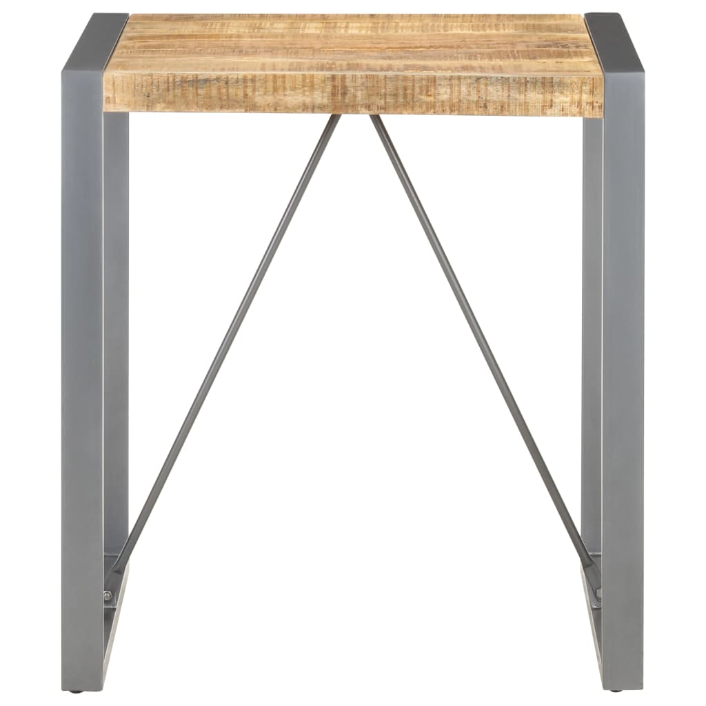Table carrée en manguier – Gris – 70 x 70 x 75 cm