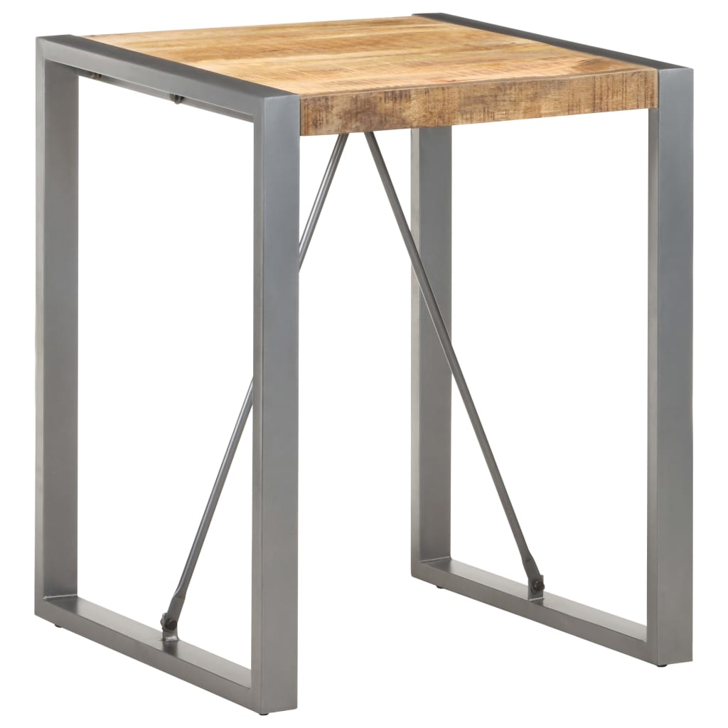 Table carrée en manguier – Gris – 60 x 60 x 75 cm
