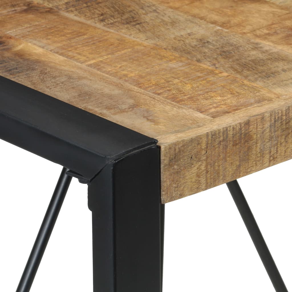 Table carrée en manguier – Noir – 80 x 80 x 75 cm