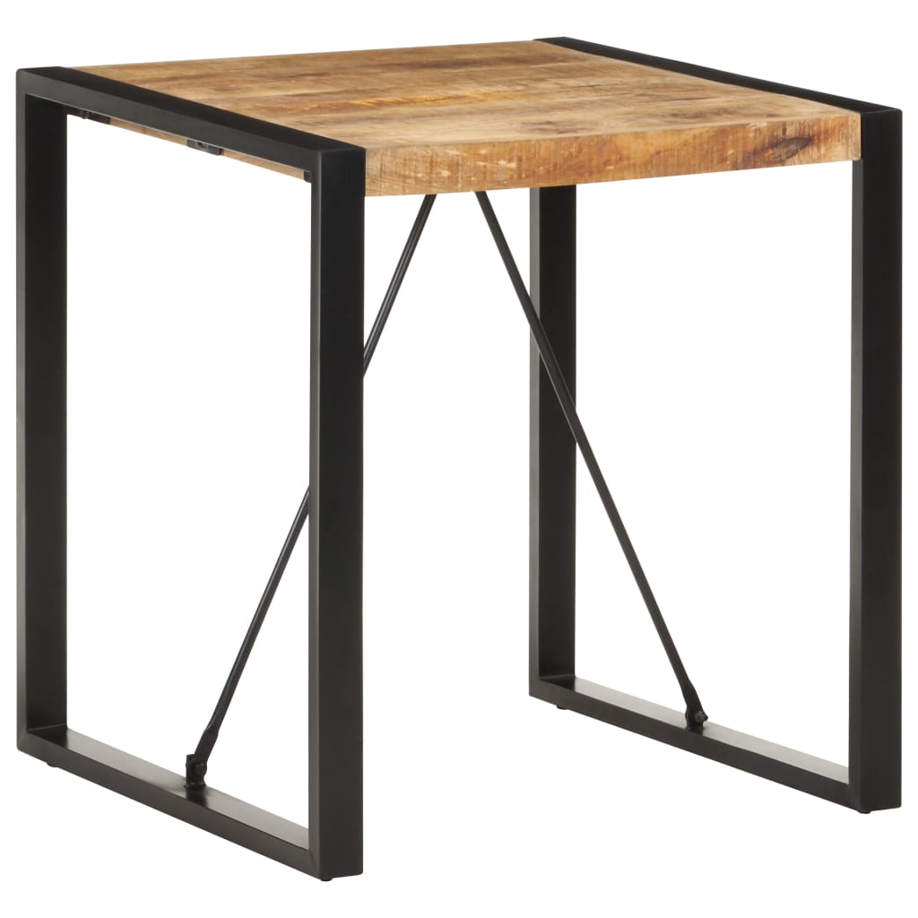 Table carrée en manguier – Noir – 70 x 70 x 75 cm