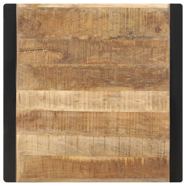 Table carrée en manguier – Noir – 70 x 70 x 75 cm