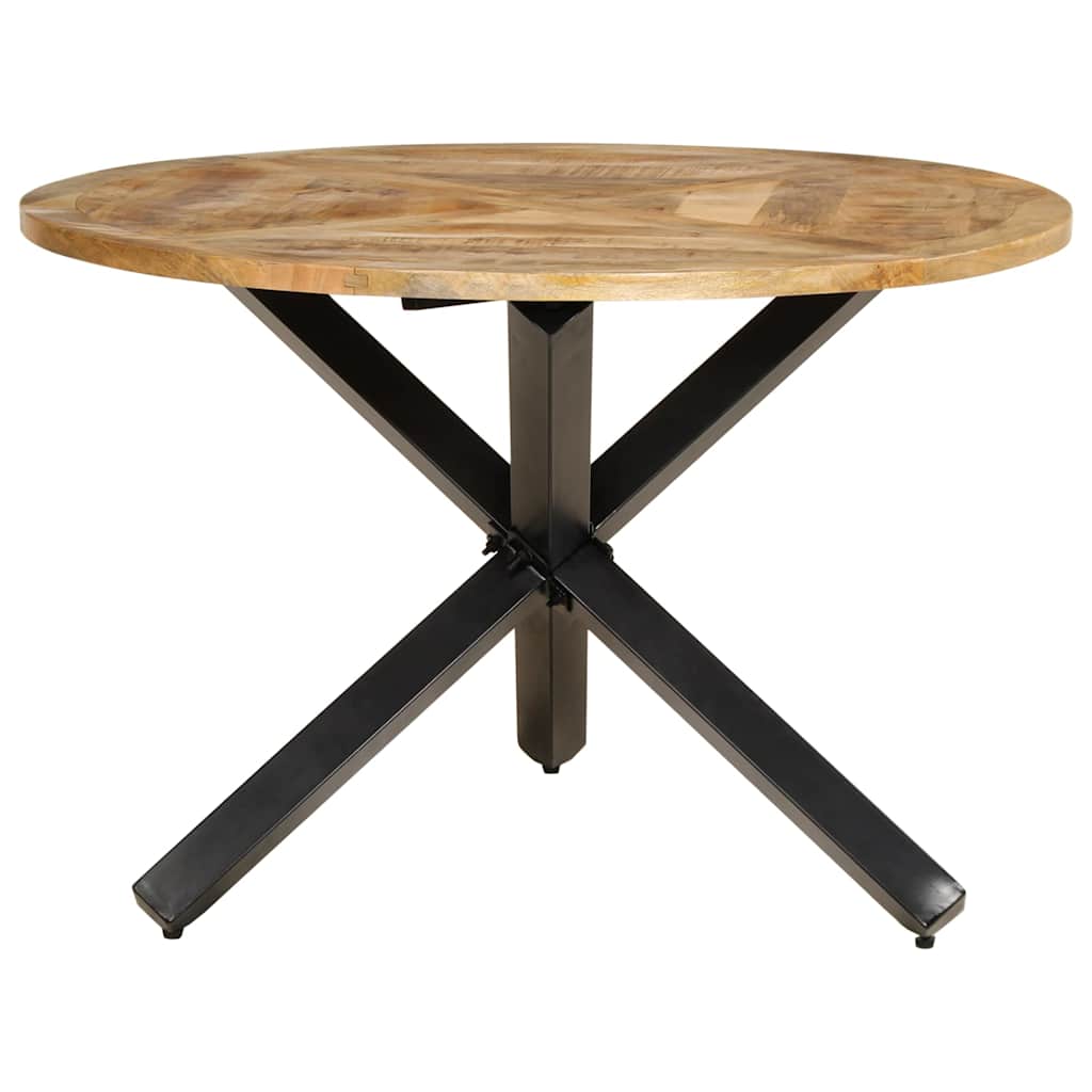 Table ronde à pied étoile – Manguier massif – 110 x 75 cm