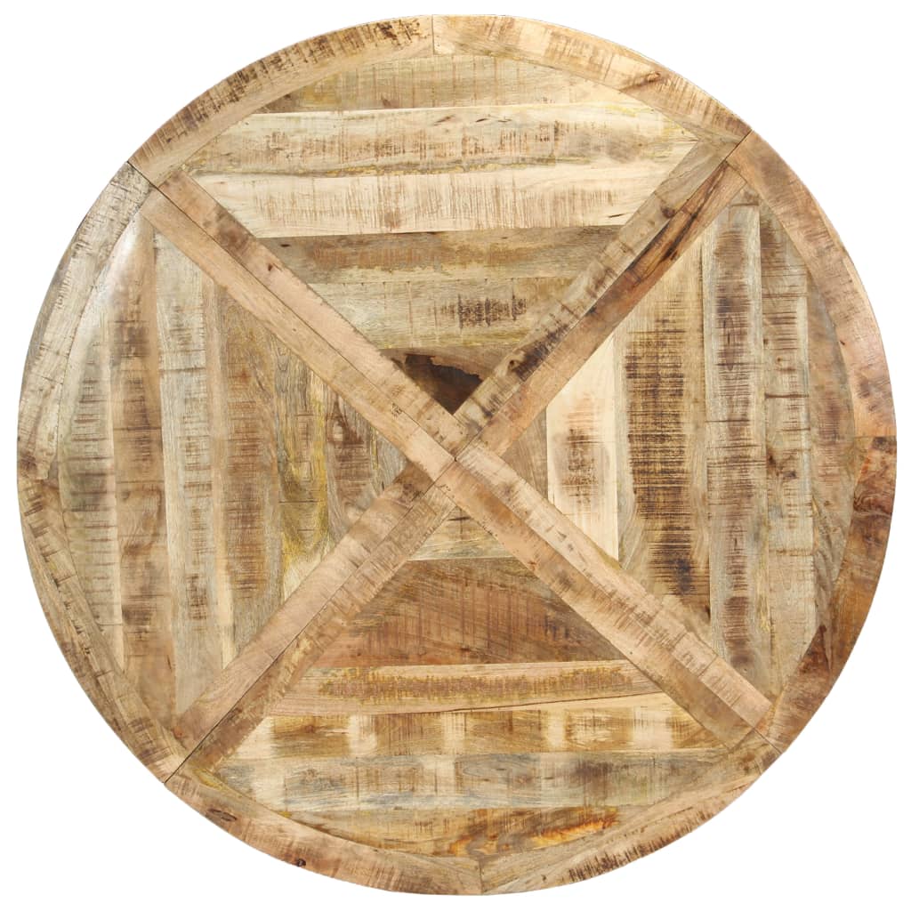 Table ronde à pied étoile – Manguier massif – 150 x 76 cm