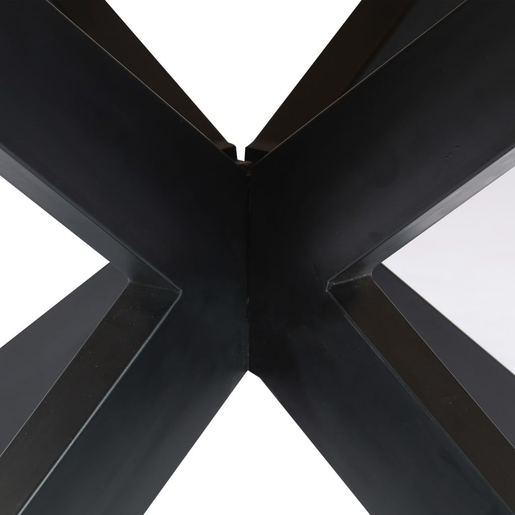 Table ronde à pied étoile – Manguier massif – 150 x 76 cm