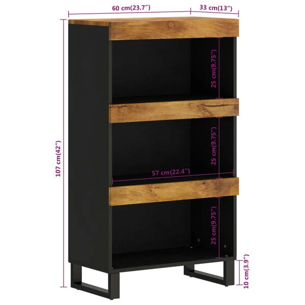 Étagère Étroite Finition Miel en bois de manguier – photo 10