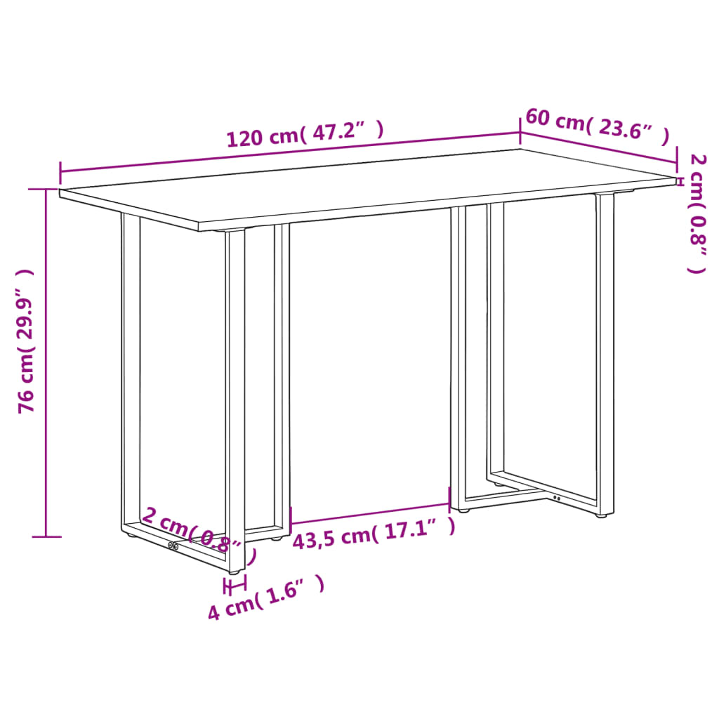 120 x 60 x 76 cm