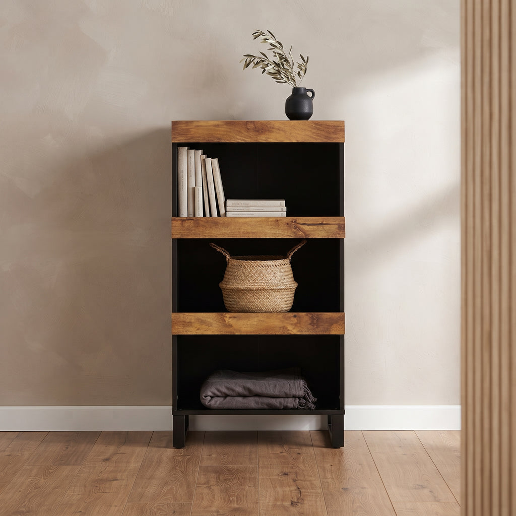 Étagère Étroite Finition Miel en bois de manguier