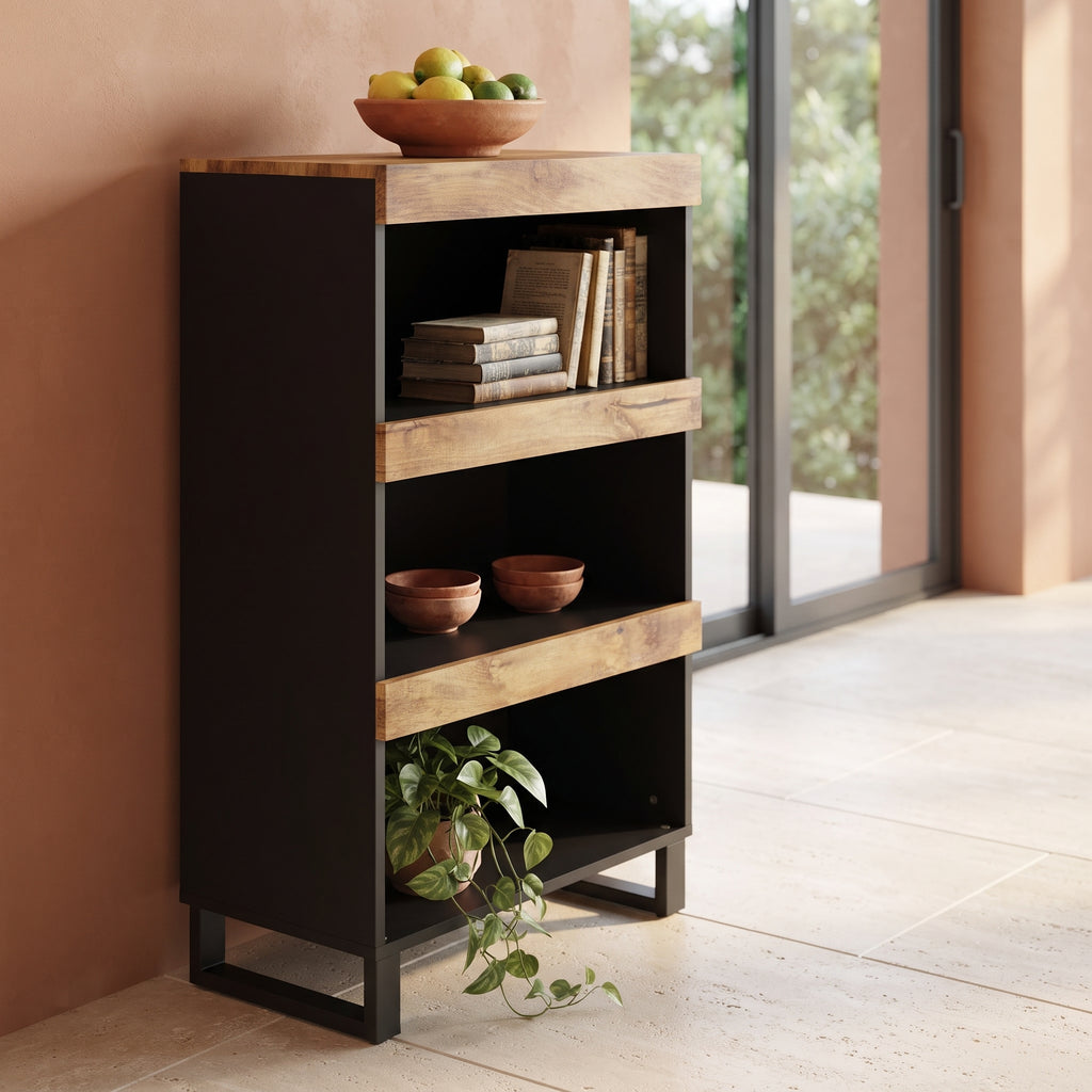 Étagère Étroite Finition Miel en bois de manguier – photo 3